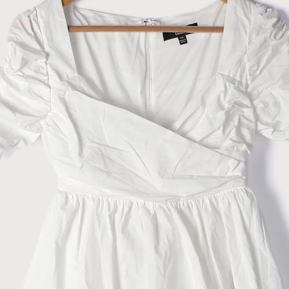 Lulus Ready for My Love White Ruched Short Sleeve Mini Dress - Picture 4 of 4